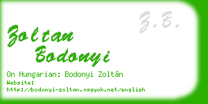 zoltan bodonyi business card